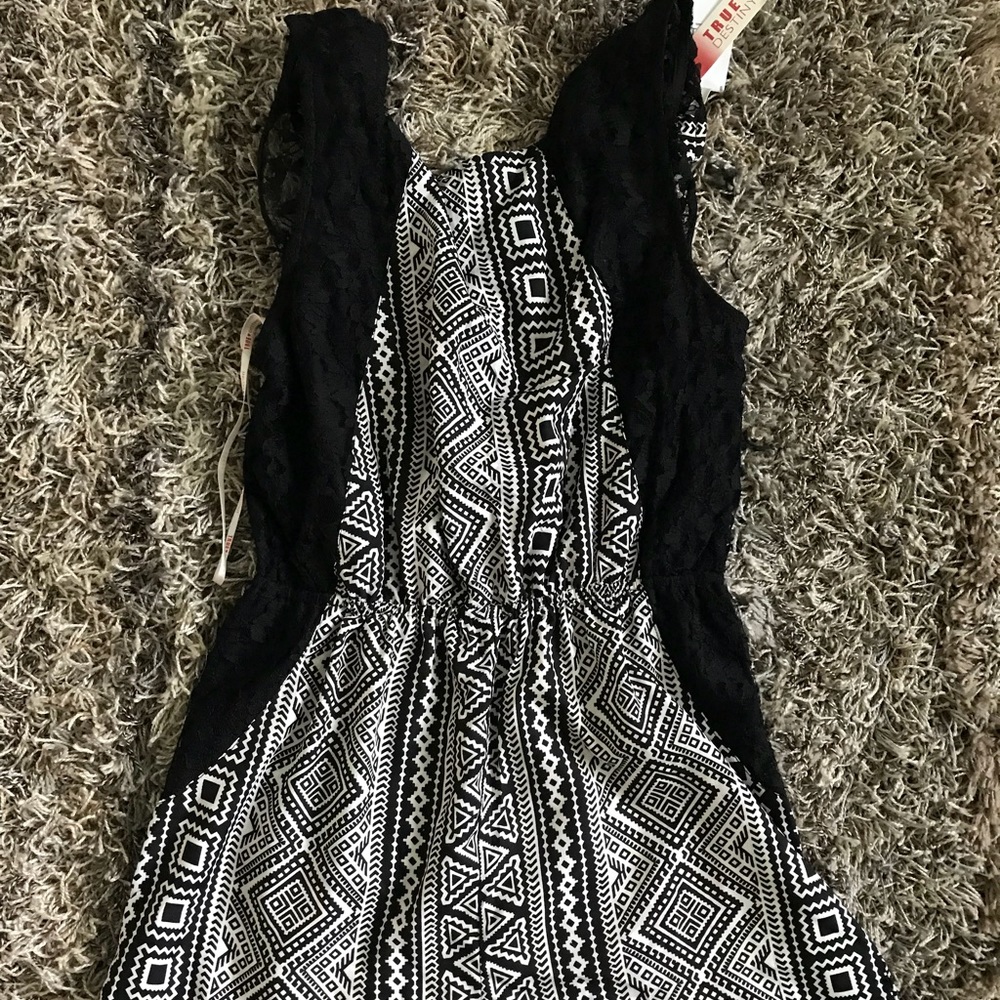 Black and white romper
